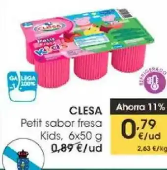 Eroski Clesa Petit Sabor Fresa 6 x50g oferta