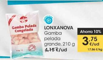 Eroski Lonxanova Gamba Pelada Grande 210g oferta