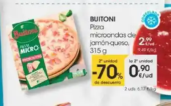 Eroski Buitoni Pizza Microondas De Jamón-queso 315g oferta