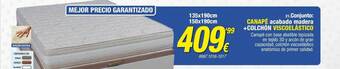 Rapimueble Conjunto: Canapé Acabado Madera +Colchón Viscoelástico oferta