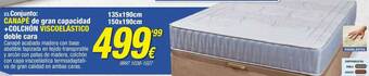 Rapimueble Conjunto: Canapé De Gran Capacidad +Colchón Viscoelástico Doble Cara oferta