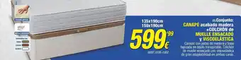 Rapimueble Conjunto: Canapé Acabado Madera +Colchón Muelle Ensacado Y Viscoelástica oferta