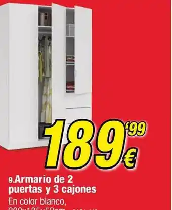 Rapimueble Armario De 2 Puertas Y 3 Cajones oferta