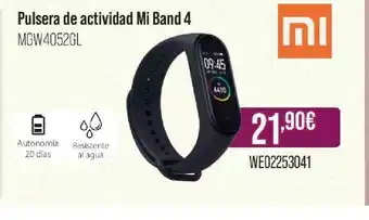 MR Micro Pulsera De Actividad Mi Band 4 MGW4052GL oferta