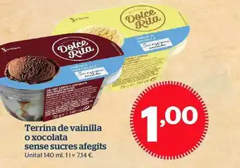 La Sirena Terrina De Vainilla O Xocolata Sense Sucres Afegits oferta