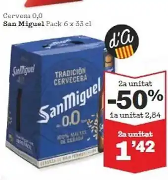 Sorli 2a unitat -50% cervesa 0.0 san miguel pack 6 oferta