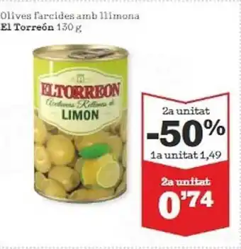 Sorli 2a unitat -50% olives farcides amb llimona el torreón oferta