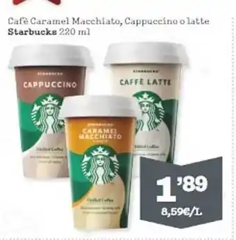 Sorli Café caramel macchíato cappuccino o latte starbucks oferta