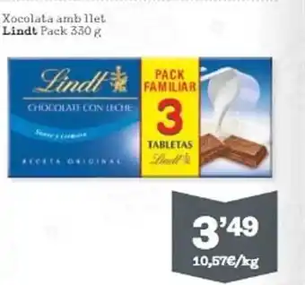 Sorli Xocolata amb llet lindt pack oferta