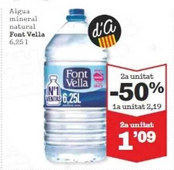 Sorli 2a unitat -50% aigua mineral natural font vella oferta