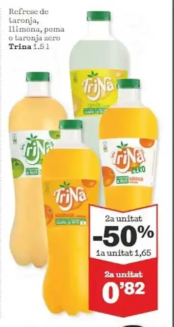 Sorli Refrese de laronja llimona poma o taronja zero trina oferta