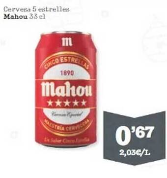 Sorli Cervesa 5 estrelles mahou oferta