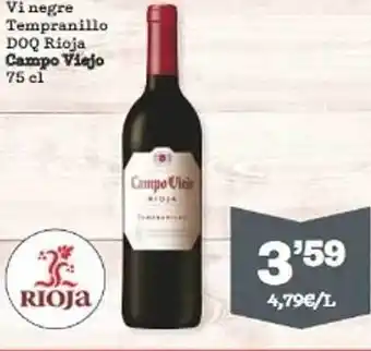 Sorli Vi negre tempranillo coq rioja campo viejo oferta