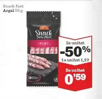 Sorli 2a unidad -50% snack fuet argal oferta