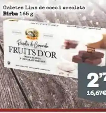 Sorli Galetes lins de coco i xocolata birba oferta