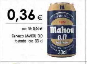 Cash Ifa Cerveza mahou 0.0 tostada oferta
