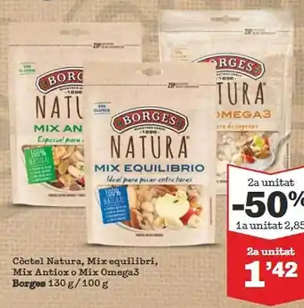 Sorli 2a unitat -50% còctel nature mix equilibri mix antiox o mix omega3 borges oferta