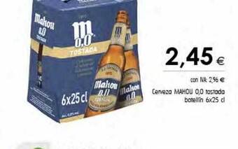Cash Ifa Cerveza mahou 0.0 tostada oferta