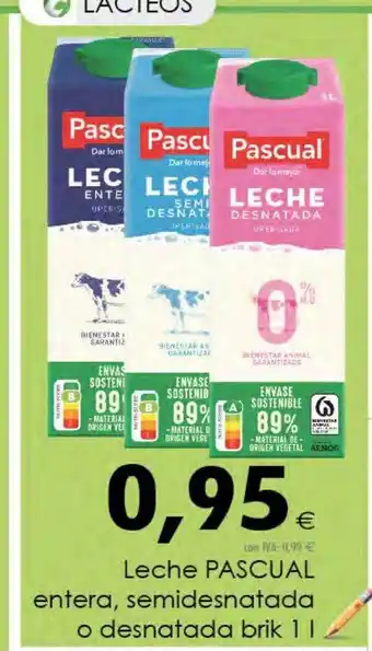 Cash Ifa Leche pascual entera semidesnatada o desnatada oferta