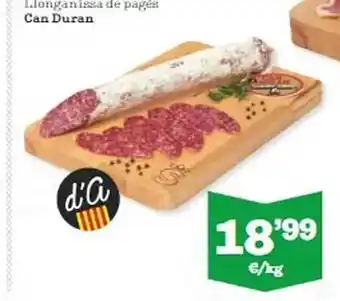 Sorli Longanissa de pages can duran oferta