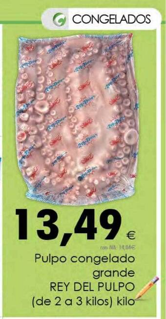 Cash Ifa Pulpo congelado grande rey del pulpo oferta