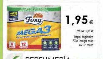 Cash Ifa Papel higiénico foxy mega rollo oferta