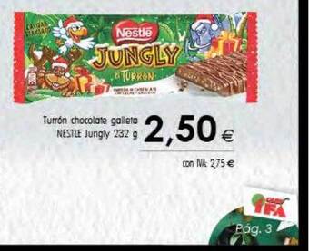 Cash Ifa Turrón chocolate galleta nestlé jungly oferta