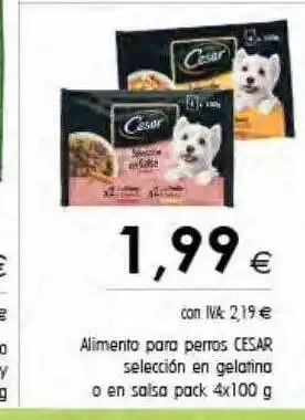 Cash Ifa Alimento para perros cesar selección en gelatina o en salsa oferta