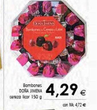 Cash Ifa Bombones doña jimena cereza licor oferta