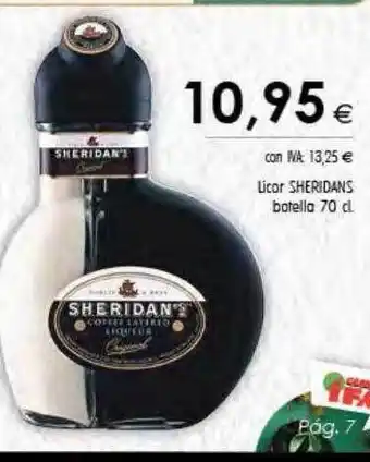 Cash Ifa Licor sheridan's oferta
