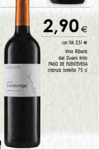Cash Ifa Vino ribera del duero tinto pago de fuentevega crianza oferta