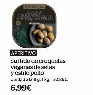 La Sirena Surtido de croquetas veganas de setas y estilo pollo oferta