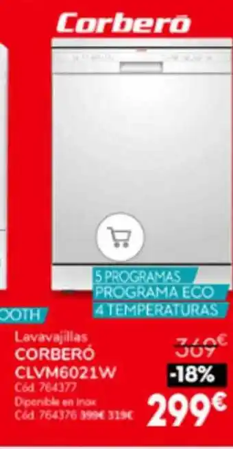 Conforama Lavavajillas corberó clvm6021w oferta
