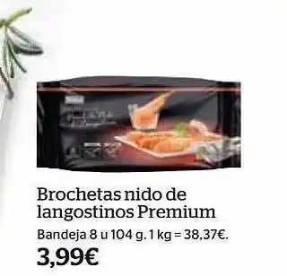 La Sirena Brochetas nido de langostinos premium oferta