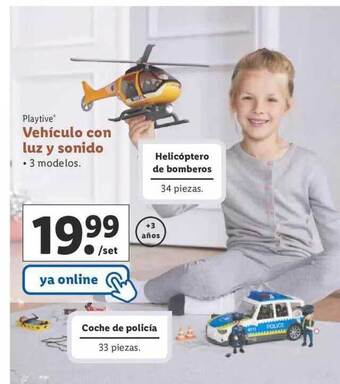 Lidl Playtive vehiculo con luz y sonido oferta