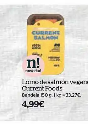 La Sirena Lomo de salmón vegano current foods oferta