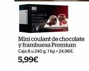 La Sirena Mini coulant de chocolate y frambuesa premium oferta
