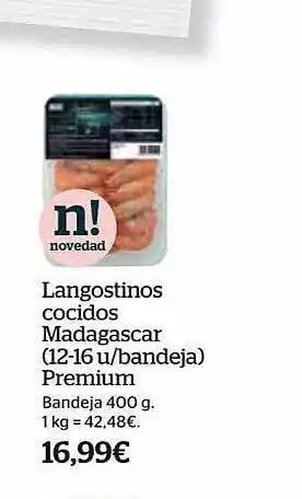 La Sirena Langostinos cocidos madagascar premium oferta