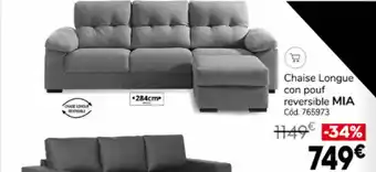 Conforama Chaise longue con pouf revesible mia oferta