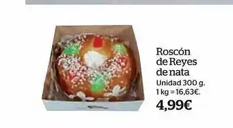 Roscón de reyes de nata