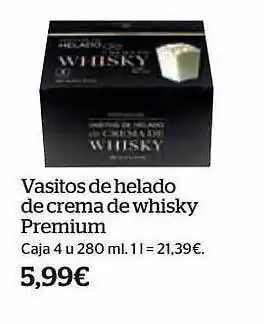 La Sirena Vasitos de helado de crema de whisky premium oferta