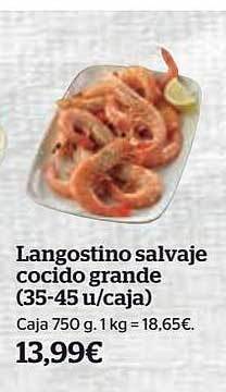 La Sirena Langostino salvaje cocido grande oferta