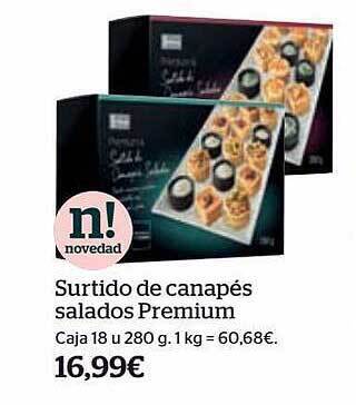 La Sirena Surtido de canapés salados premium oferta