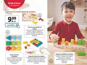 Lidl Playtive juguetes de motricidad de madera oferta