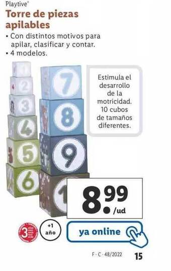 Lidl Playtive torre de piezas apilables oferta