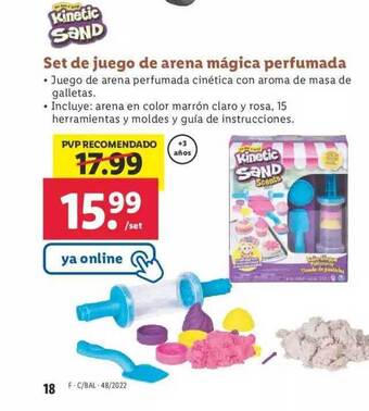 Lidl Kinetic sand set de juego de arena mágica perfumada oferta