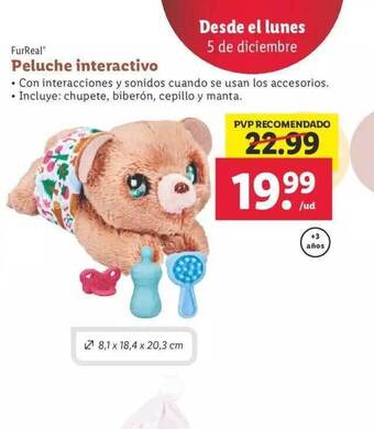 Lidl Furreal peluche interactivo oferta