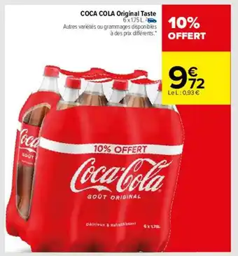 Carrefour Coca cola original taste oferta