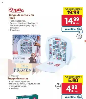 Lidl Match juego de mesa 5 en línea ass altenburg juego de cartas oferta