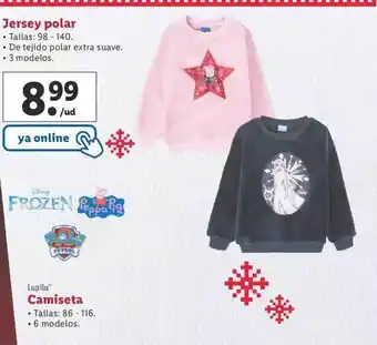 Lidl Jersey polar tallas: 98-140 de tejido polar extra suave 3 modelos oferta